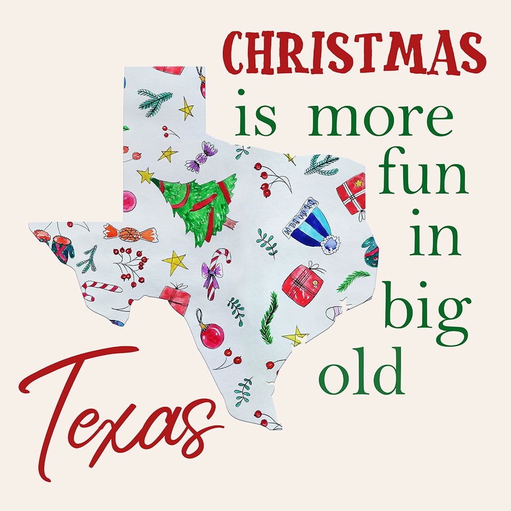 Texas Christmas art print by Jamie Phillip for $57.95 CAD