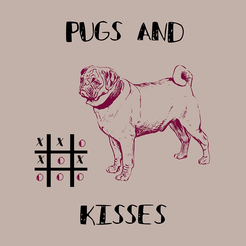 Pugs And Kisses art print by Jamie Phillip for $57.95 CAD