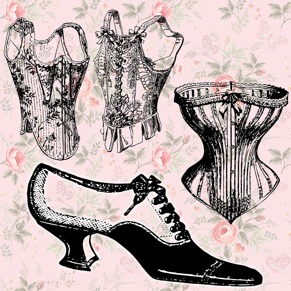 Vintage Fashion art print by Jamie Phillip for $57.95 CAD