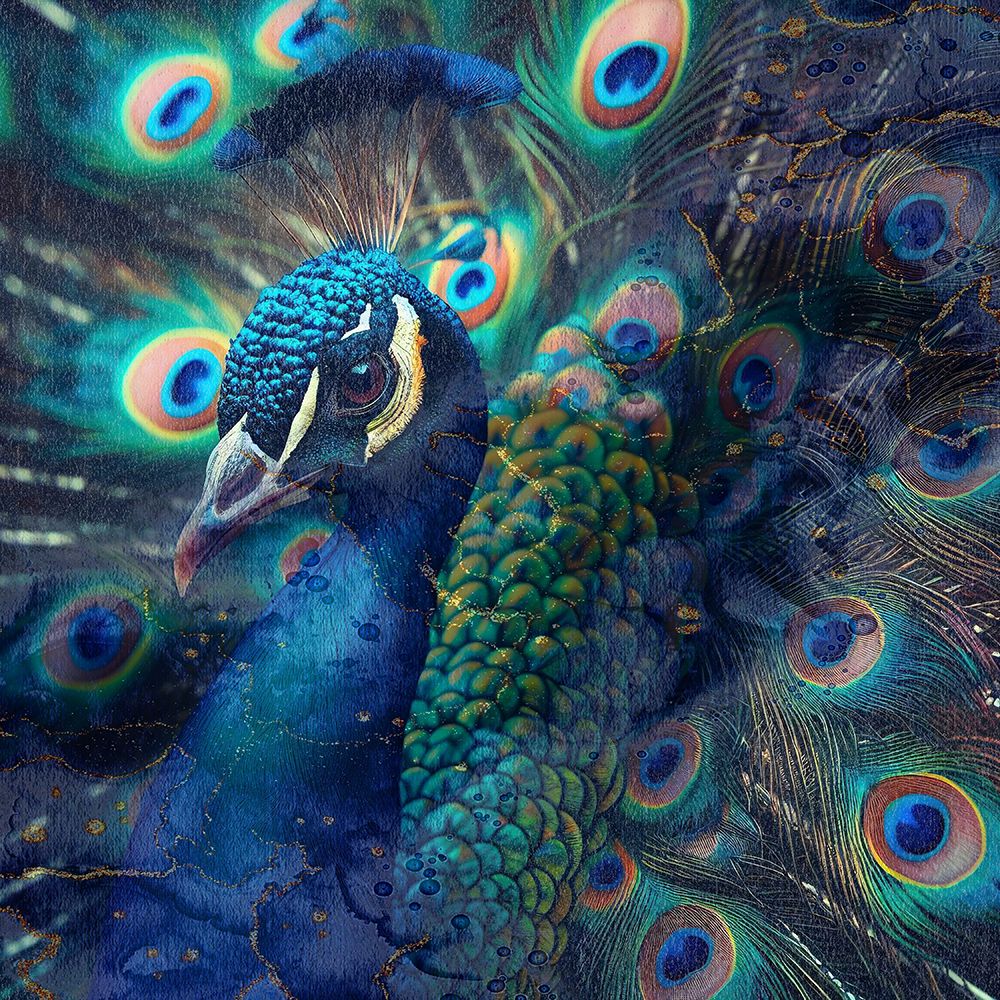 Golden Streak Peacock art print by Jamie Phillip for $57.95 CAD