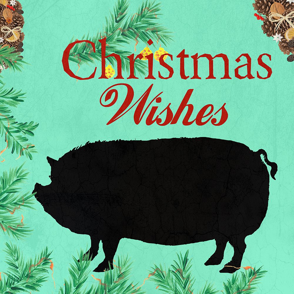 Christmas Pig art print by Jamie Phillip for $57.95 CAD