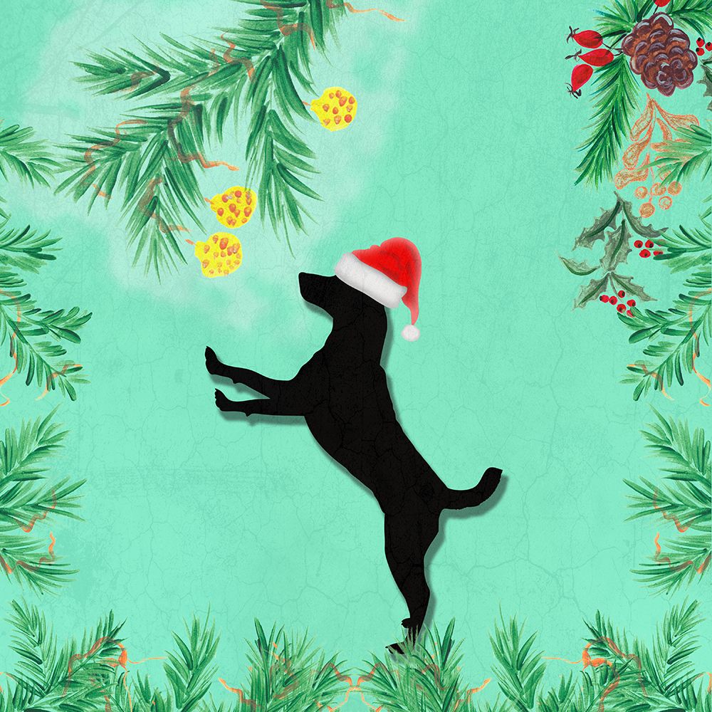 Christmas Dog art print by Jamie Phillip for $57.95 CAD