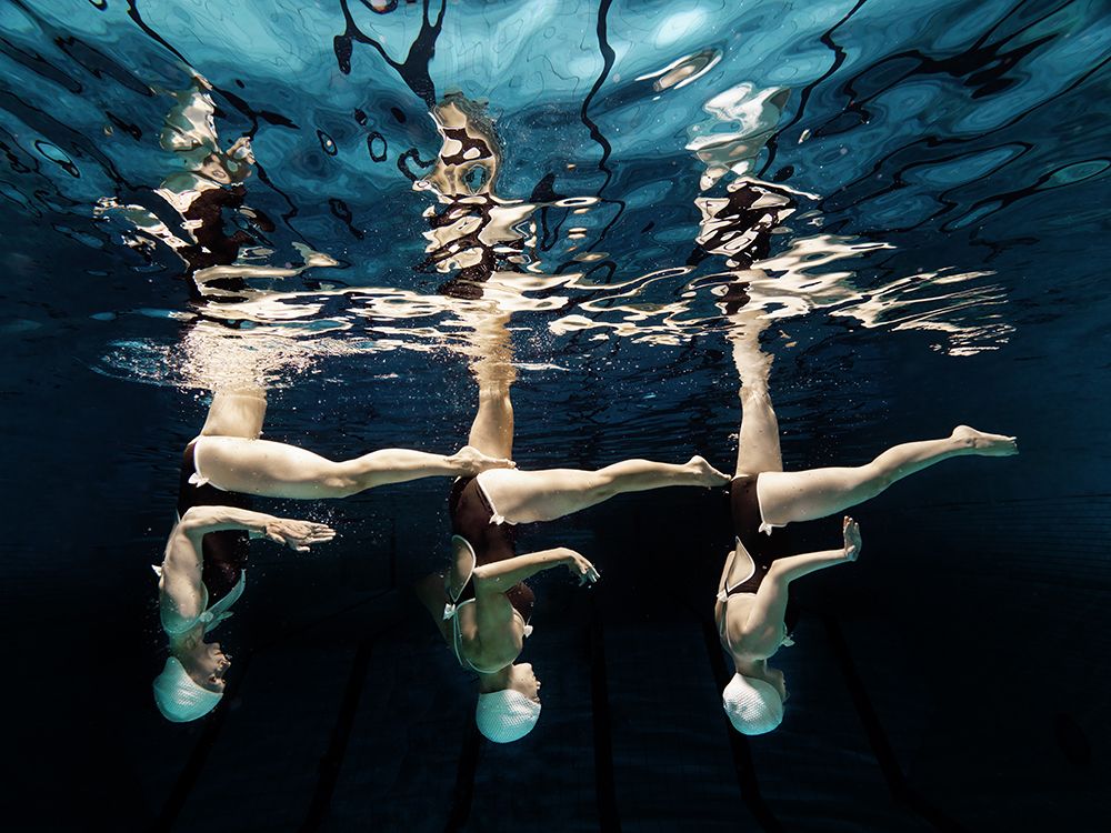 Water Aerobics I Canvas Art Print art print by Urban Road for $57.95 CAD