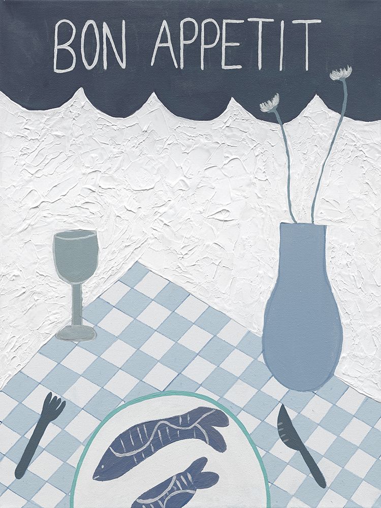 Bon Appetit Blue art print by Britney Turner for $57.95 CAD