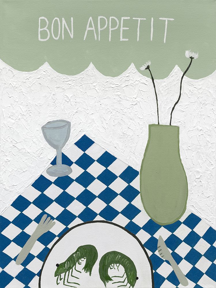 Bon Appetit Light Green art print by Britney Turner for $57.95 CAD