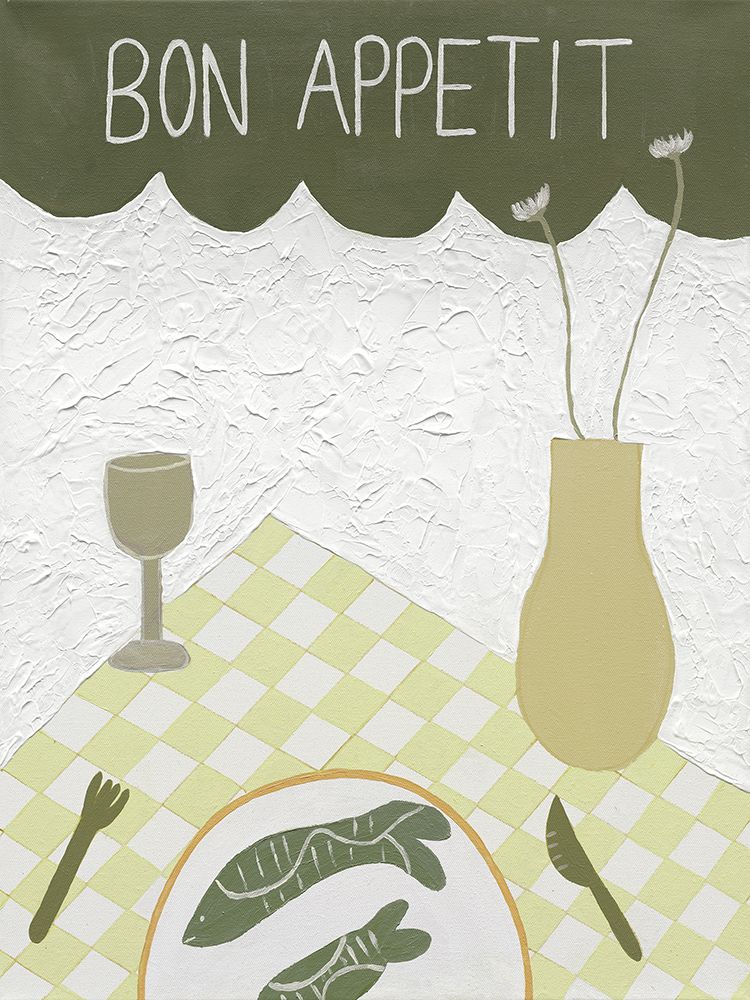 Bon Appetit Dark Green art print by Britney Turner for $57.95 CAD