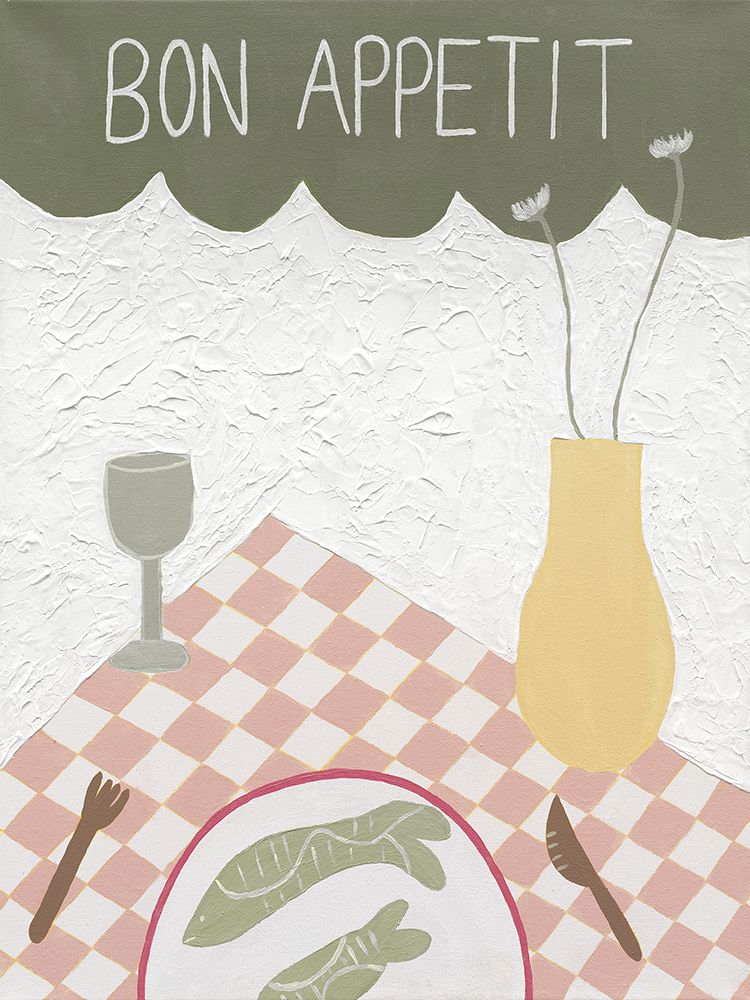 Bon Appetit Khaki Green art print by Britney Turner for $57.95 CAD