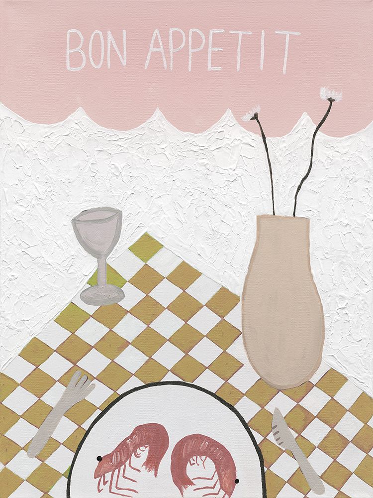 Bon Appetit Pink art print by Britney Turner for $57.95 CAD