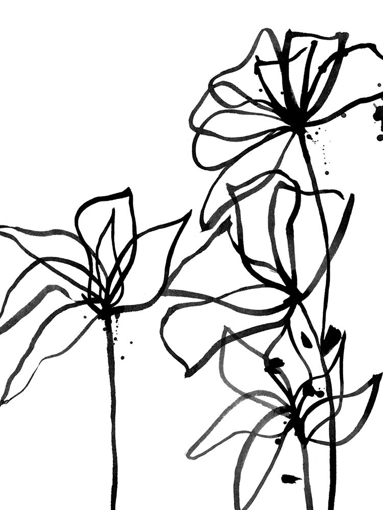 Ink Flowers I Poster art print by Urban Road for $57.95 CAD