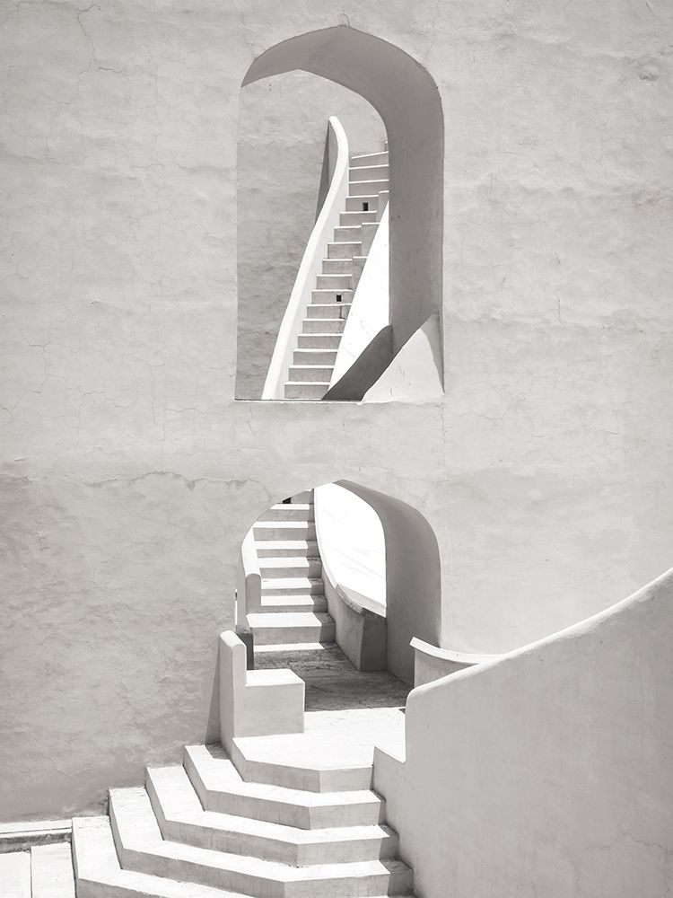 Winding Staircase Grey Canvas Art Print art print by Urban Road for $57.95 CAD