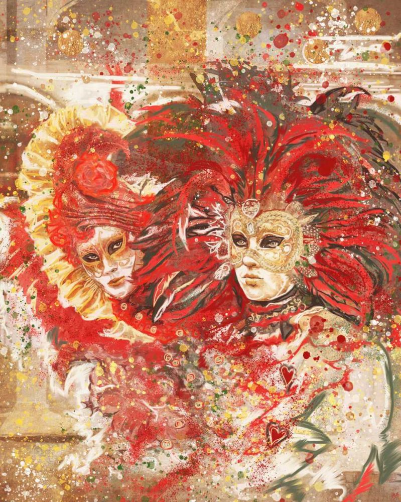 Red Venice Festive art print by Marta Wiley for $57.95 CAD