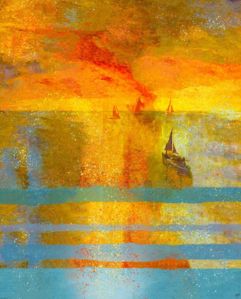 Fire Sunset I art print by Marta Wiley for $57.95 CAD