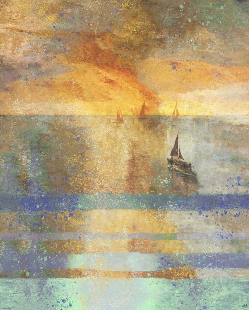 Fire Sunset VI art print by Marta Wiley for $57.95 CAD