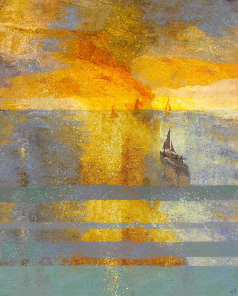 Fire Sunset VIIII art print by Marta Wiley for $57.95 CAD