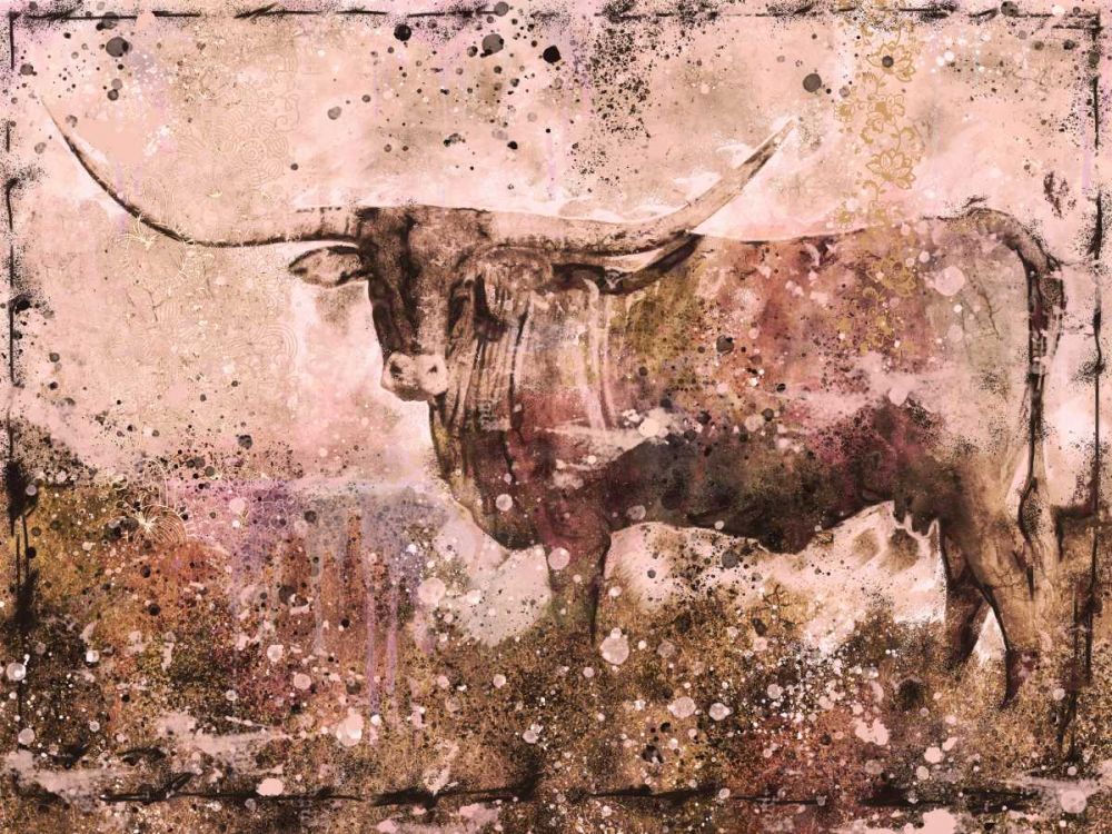 Long Horn ocher tint art print by Marta Wiley for $57.95 CAD