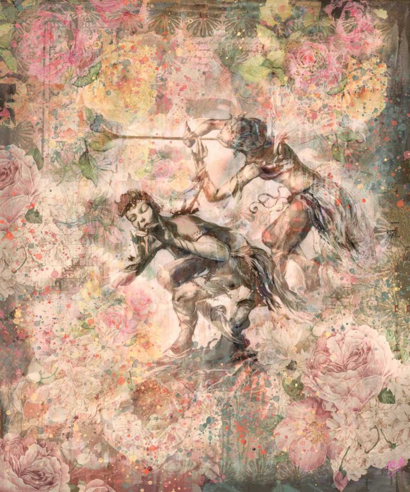 Floral Flute Player III art print by Marta Wiley for $57.95 CAD