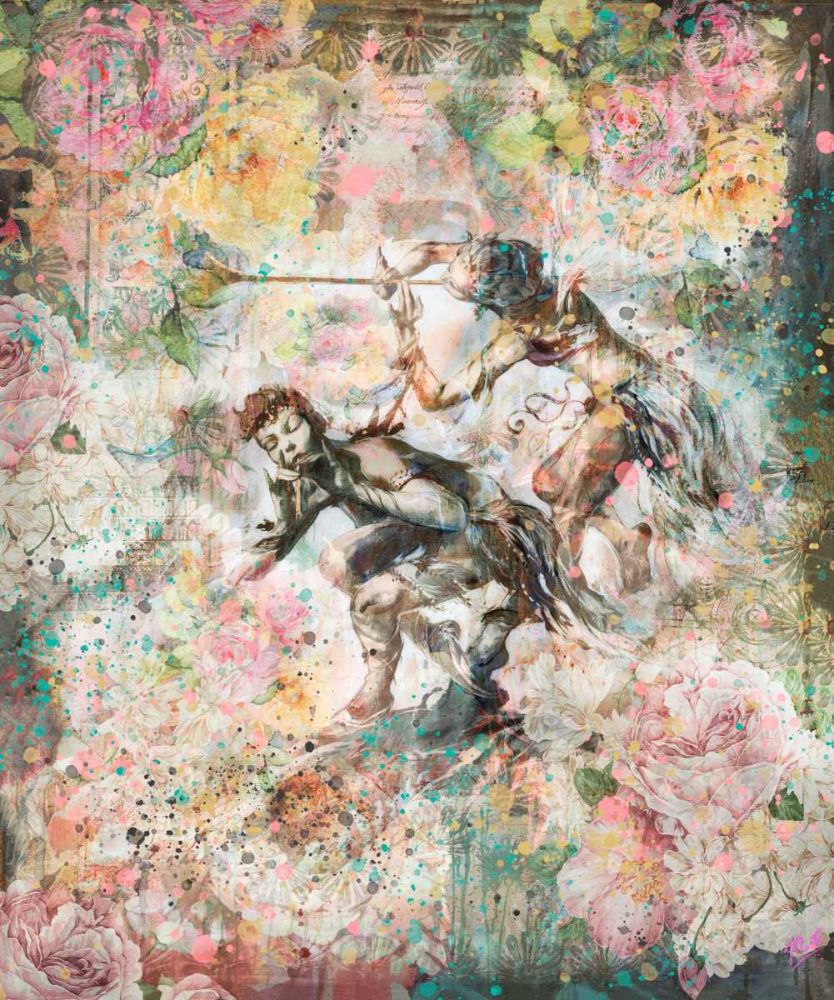 Floral Flute Player IIII art print by Marta Wiley for $57.95 CAD
