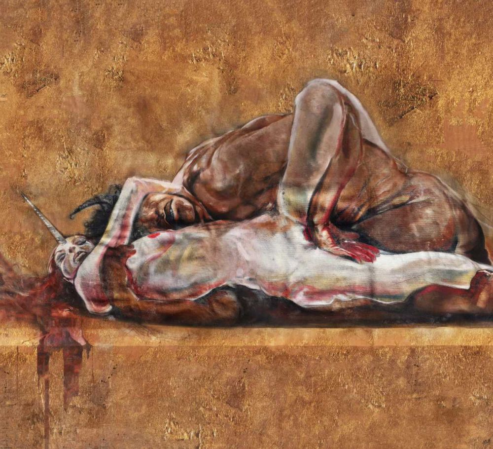 Demon And The Unicorn I art print by Marta Wiley for $57.95 CAD