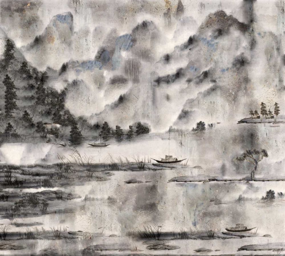 Vintage Chinese Landscape art print by Marta Wiley for $57.95 CAD