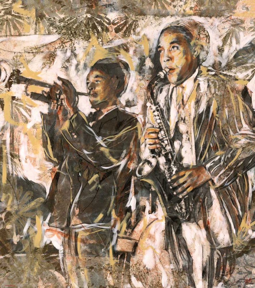 Jazz Two Figures art print by Marta Wiley for $57.95 CAD