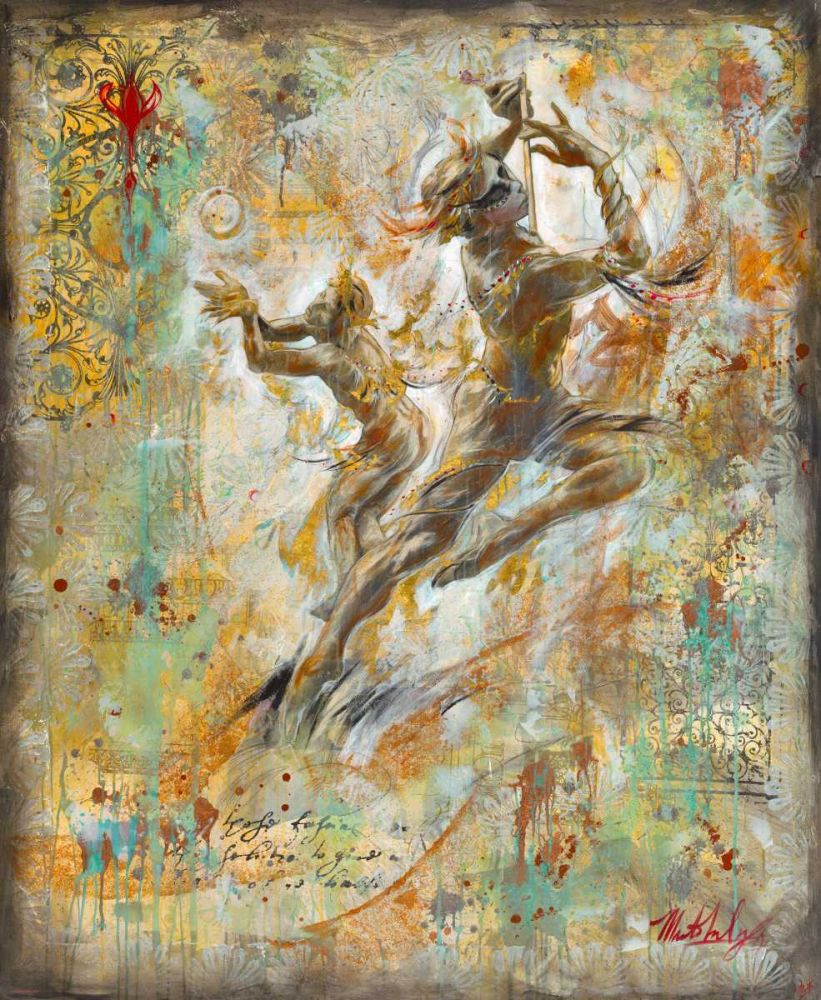 Flute Players II Colorful art print by Marta Wiley for $57.95 CAD