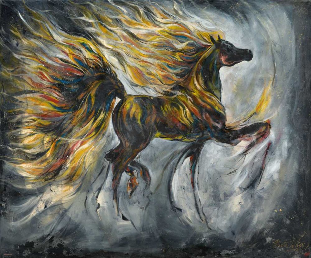 Horse On Fire Muted Colors art print by Marta Wiley for $57.95 CAD