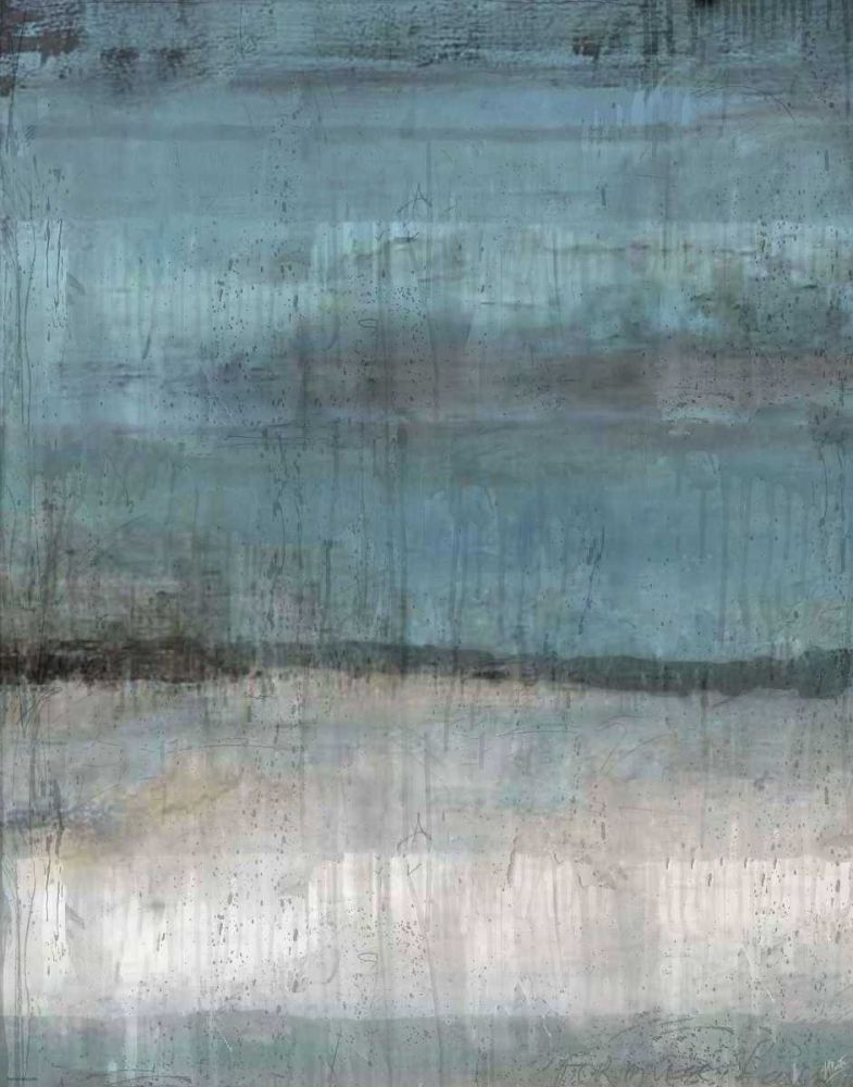 Blue Ociean Sand Abstract art print by Marta Wiley for $57.95 CAD