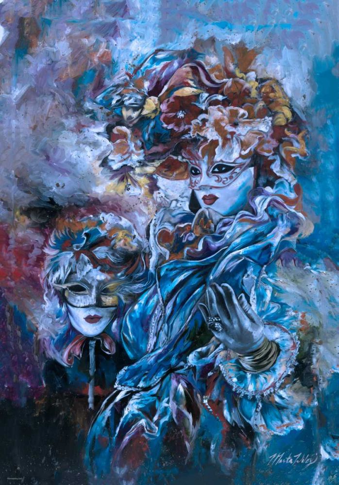Venice I cyan blue art print by Marta Wiley for $57.95 CAD