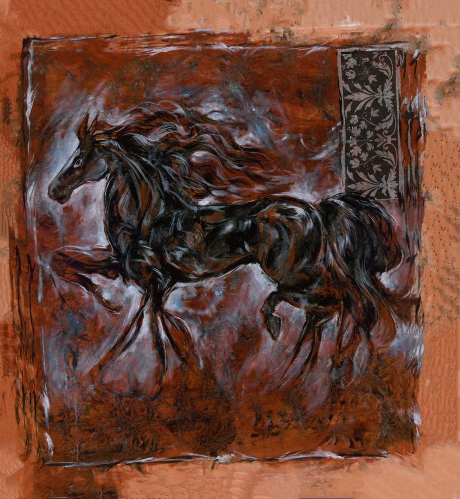 Sepia horse crackle art print by Marta Wiley for $57.95 CAD