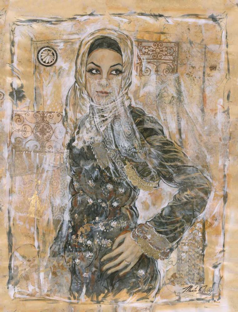 Beige, Dubai Woman art print by Marta Wiley for $57.95 CAD