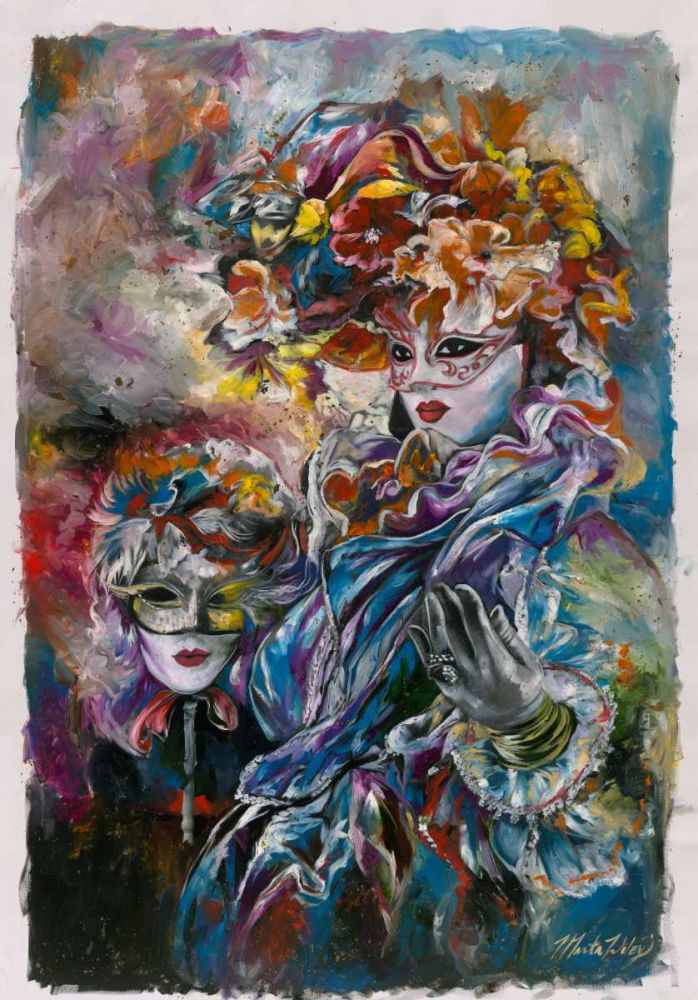 Festival Cyan Blue art print by Marta Wiley for $57.95 CAD