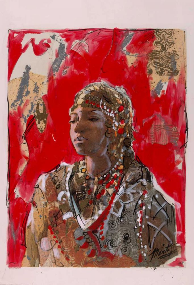 Red African art print by Marta Wiley for $57.95 CAD