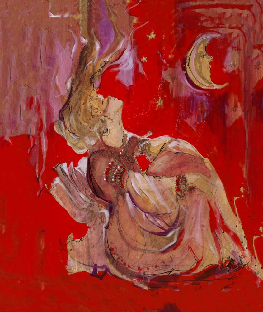 Moon Glow - Red art print by Marta Wiley for $57.95 CAD