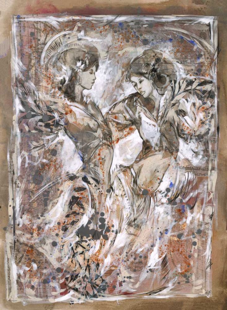 Sisters- Beige art print by Marta Wiley for $57.95 CAD