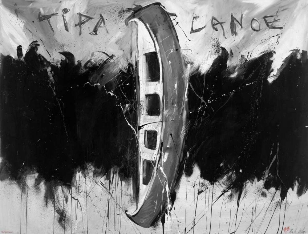 Tip A Canoe BandW art print by Marta Wiley for $57.95 CAD