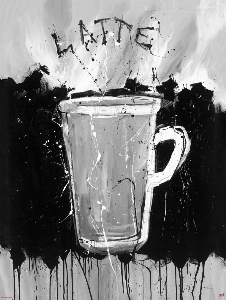 Latte BandW art print by Marta Wiley for $57.95 CAD