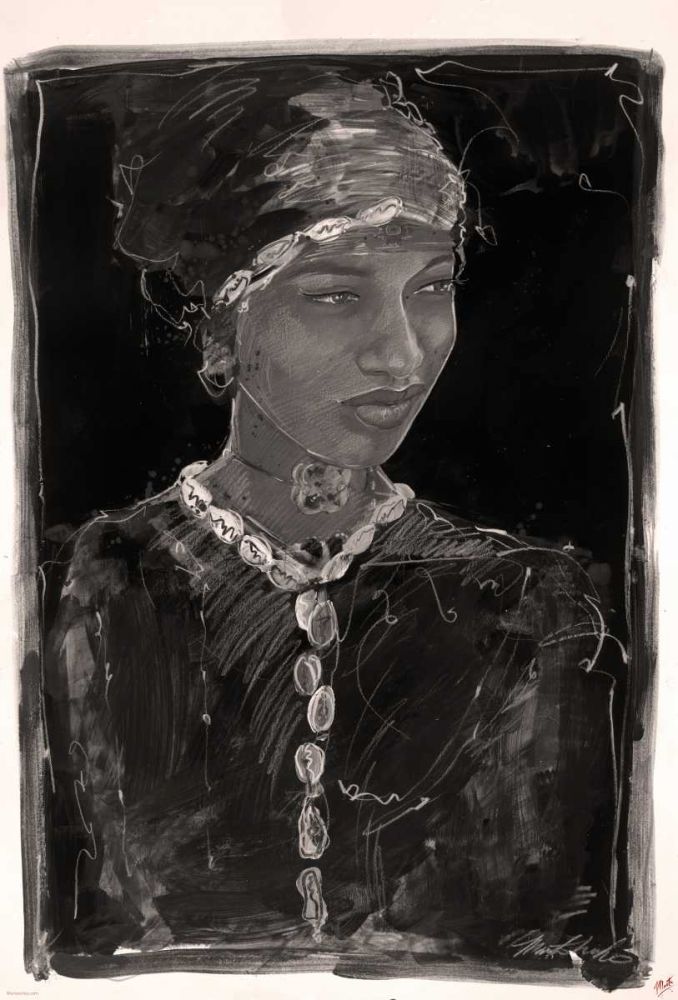 African Style BandW art print by Marta Wiley for $57.95 CAD