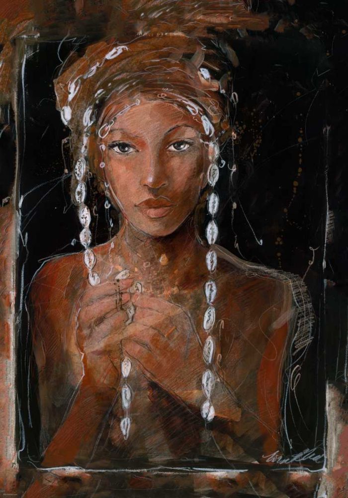 African Shells - Beige art print by Marta Wiley for $57.95 CAD
