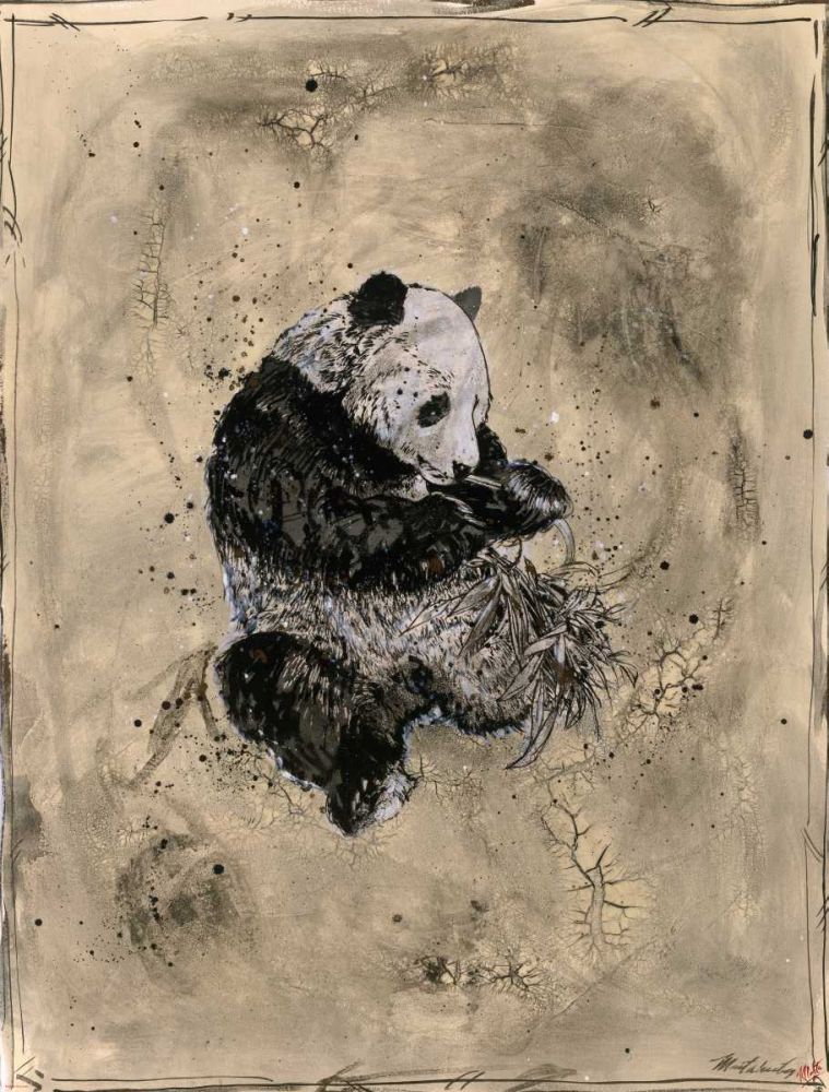 Panda- Beige art print by Marta Wiley for $57.95 CAD