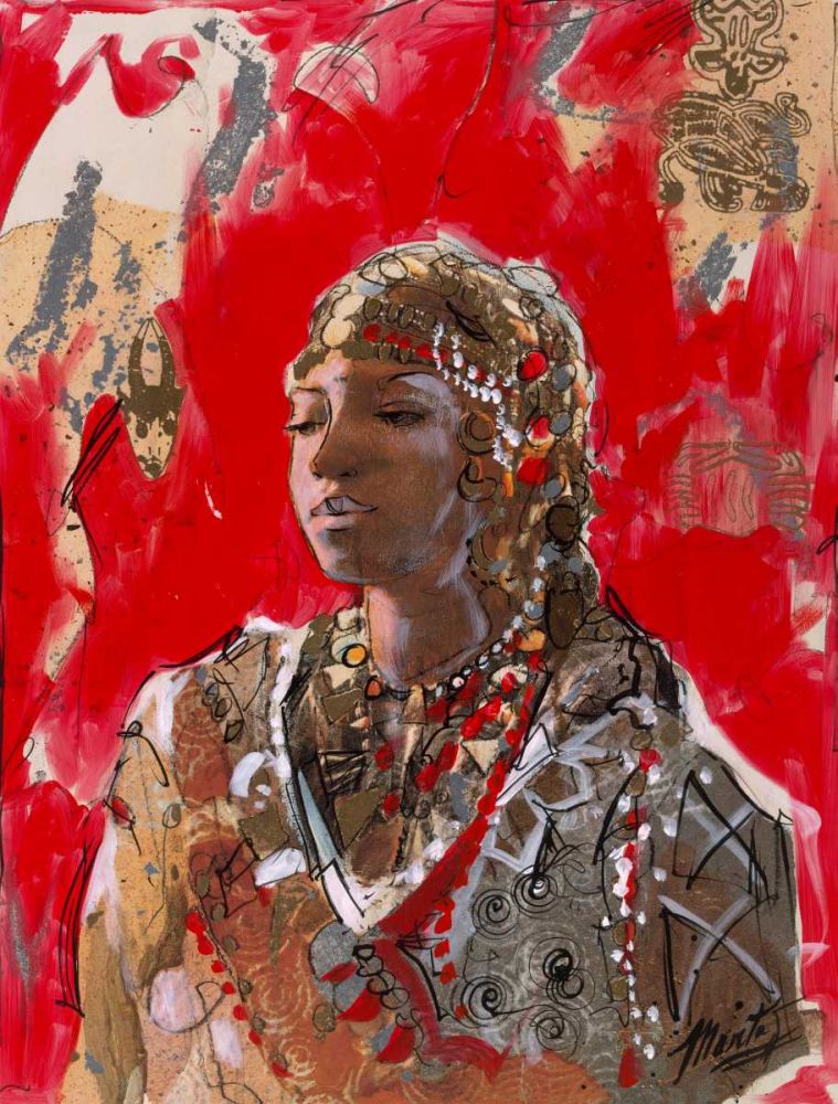 African VII Red-Beige art print by Marta Wiley for $57.95 CAD