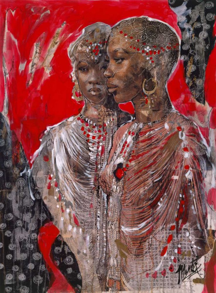 Arican VIII Red-Beige art print by Marta Wiley for $57.95 CAD