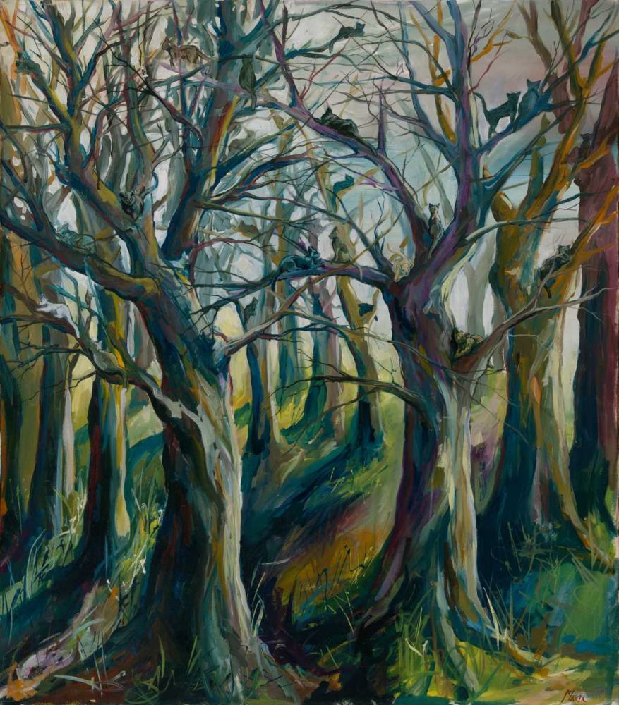 Cats in the forest art print by Marta Wiley for $57.95 CAD