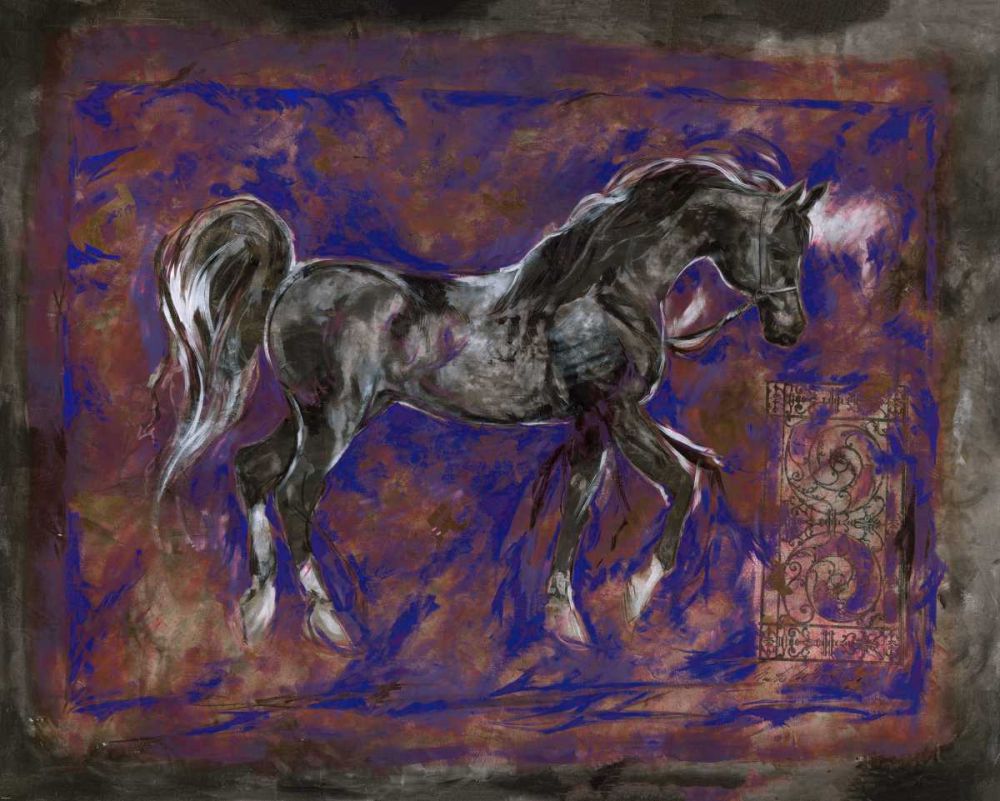 Red Horse-border art print by Marta Wiley for $57.95 CAD