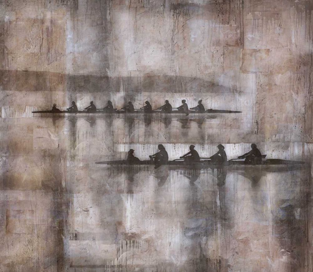 Sculling III Beige Brown art print by Marta Wiley for $57.95 CAD