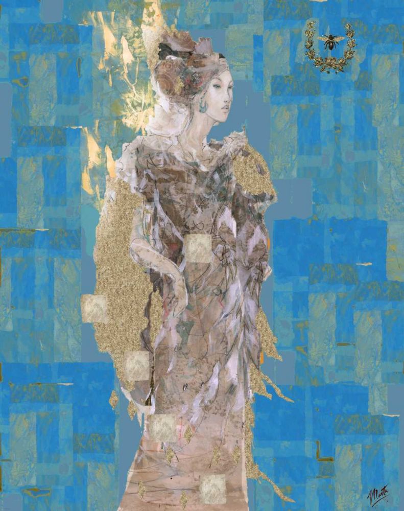Queen Bee II blue art print by Marta Wiley for $57.95 CAD