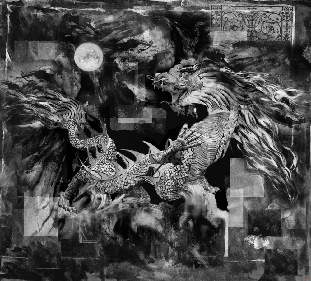 Dragon BandW art print by Marta Wiley for $57.95 CAD