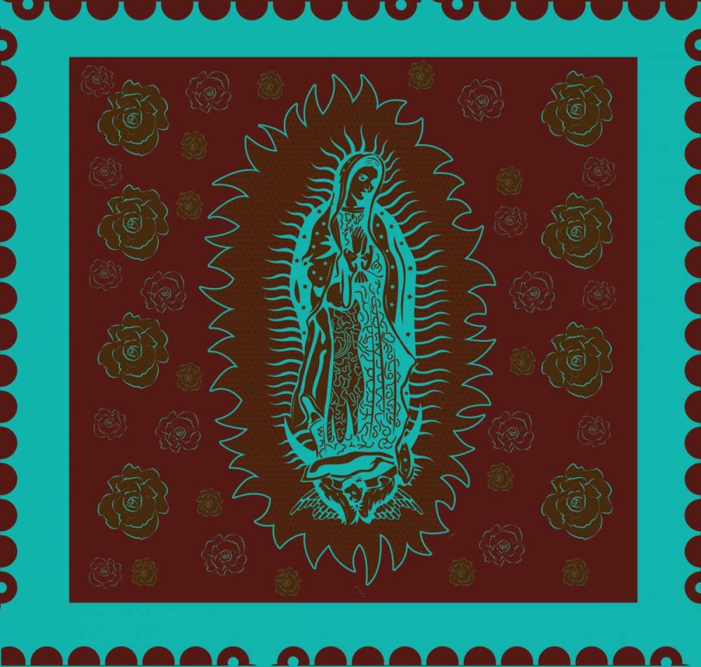 Virgin Mary Teal and Brown art print by Marta Wiley for $57.95 CAD