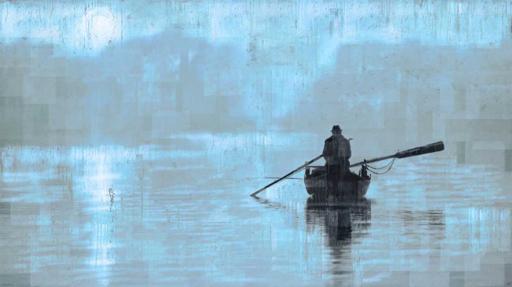 Peace Light Blue art print by Marta Wiley for $57.95 CAD