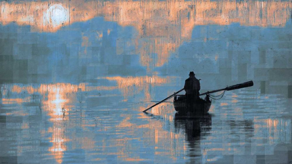 Peace Sunset Dark art print by Marta Wiley for $57.95 CAD