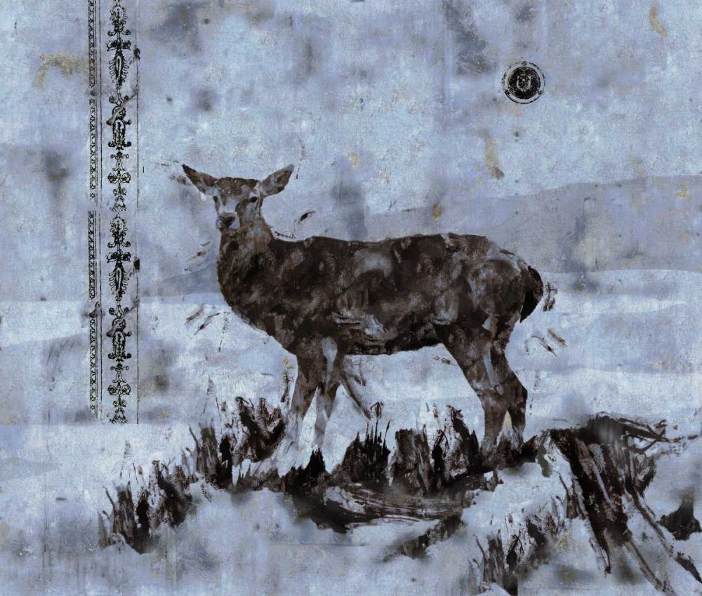 Deer-Blue art print by Marta Wiley for $57.95 CAD